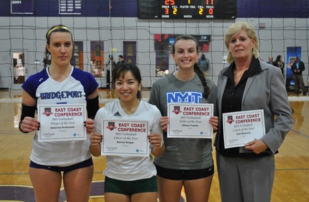 Krstonosic, Ringor, Fowler, and Drzymala Earn ECC Volleyball All-Conference Major Awards